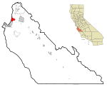 Monterey County California Incorporated and Unincorporated areas Marina Highlighted